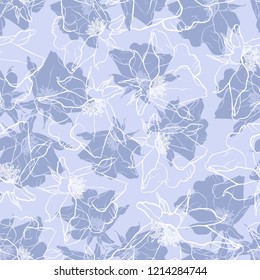 Vector design with flower wild Rose. Bright, rich design. Seamless background suitable for textiles, sketches and office design wallpaper, wrapping paper, etc.