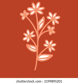 vector design of flowers and leaves, very suitable for decoration needs or pattern motifs