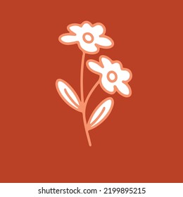 Vektordesign von Blumen und Blättern, sehr geeignet für Dekorationsbedürfnisse oder Mustermotive