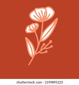 vector design of flowers and leaves, very suitable for decoration needs or pattern motifs