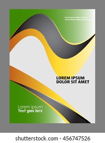 Vector design flyer black elements and place for text
