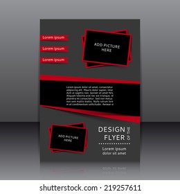 Vector design of the flyer. Poster template for your business.