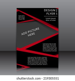 Vector design of the flyer. Poster template for your business.