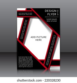 Vector design of the flyer. Poster template for your business.