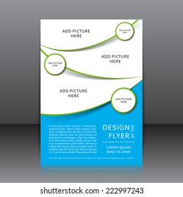 Vector design of the flyer. Poster template for your business.
