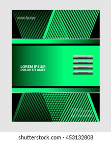 Vector design flyer whit place for pictures. Poster template for your business.

