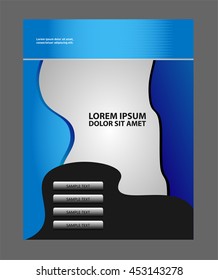 Vector design flyer whit place for pictures. Poster template for your business.
