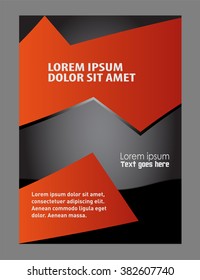 Vector design flyer white place forÂ text
