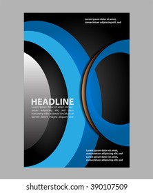 Vector design flyer white place for pictures. Poster template for your business.
