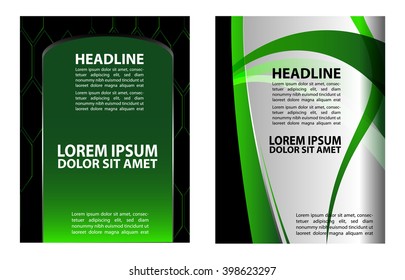 Vector design flyer white place forÂ text
