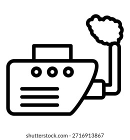 Vektordesign Nebelmaschine Symbolstil