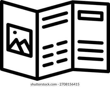 Vector Design Folded Booklet Icon Style