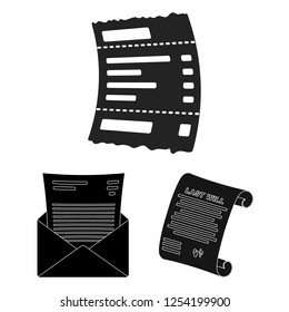 Vector design of folder and list icon. Collection of folder and contract stock vector illustration.