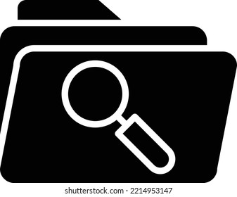 Vector Design Folder Search Icon Style