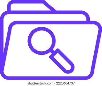 Vector Design Folder Search Icon Style