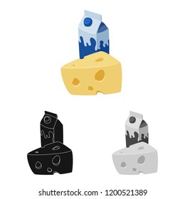 Vector design of food and drink icon. Collection of food and store stock vector illustration.