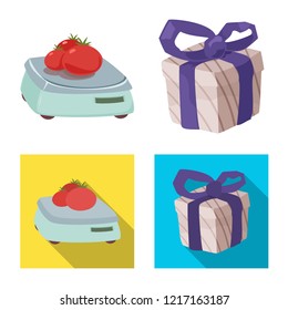 Vector design of food and drink icon. Set of food and store stock symbol for web.