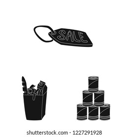Vector design of food and drink icon. Collection of food and store stock vector illustration.