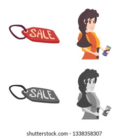 Vector design of food and drink icon. Set of food and store stock symbol for web.