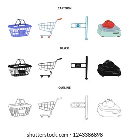 Vector design of food and drink sign. Set of food and store vector icon for stock.
