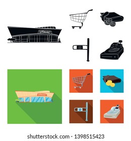 Vector design of food and drink sign. Collection of food and store vector icon for stock.