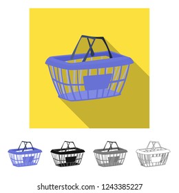 Vector design of food and drink symbol. Set of food and store stock symbol for web.