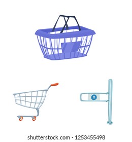 Vector design of food and drink symbol. Set of food and store stock symbol for web.