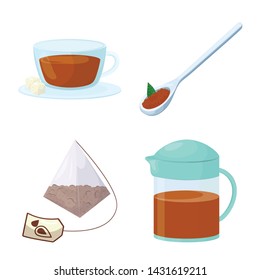 Vector design of food and natural icon. Set of food and black stock vector illustration.