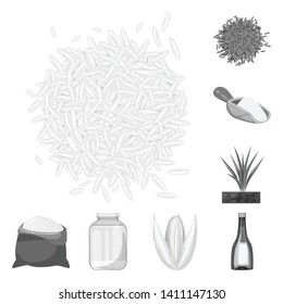 Vector design of food and organic icon. Collection of food and agricultural stock vector illustration.