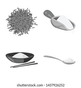 Vector design of food and organic symbol. Collection of food and agricultural stock symbol for web.