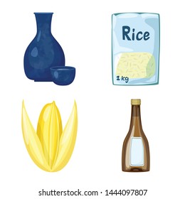 Vector design of food and organic symbol. Set of food and agricultural stock symbol for web.