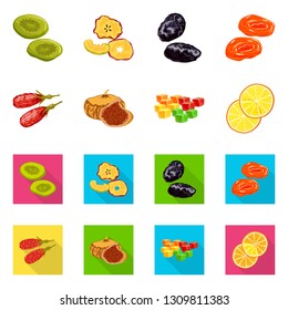 Vector design of food  and raw  icon. Collection of food  and nature   vector icon for stock.