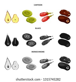 Vector design of food  and raw  icon. Set of food  and nature   vector icon for stock.