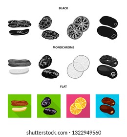 Vector design of food  and raw  icon. Collection of food  and nature   vector icon for stock.