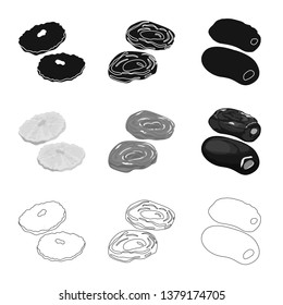 Vector design of food  and raw  icon. Set of food  and nature   vector icon for stock.