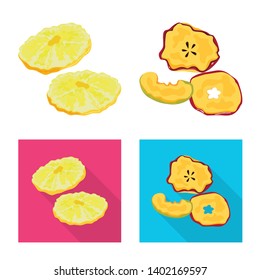 Vector design of food  and raw  icon. Set of food  and nature   stock vector illustration.
