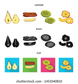 Vector design of food and raw icon. Collection of food and nature stock vector illustration.
