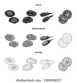 Vector design of food  and raw  sign. Collection of food  and nature   stock vector illustration.