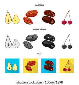 Vector design of food  and raw  sign. Set of food  and nature   vector icon for stock.