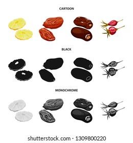 Vector design of food  and raw  sign. Set of food  and nature   vector icon for stock.