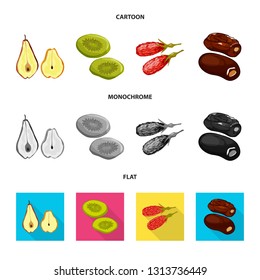 Vector design of food  and raw  sign. Collection of food  and nature   vector icon for stock.