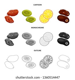 Vector design of food  and raw  sign. Set of food  and nature   vector icon for stock.
