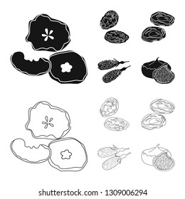Vector design of food  and raw  symbol. Collection of food  and nature   vector icon for stock.