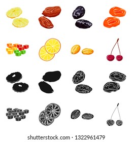 Vector design of food  and raw  symbol. Collection of food  and nature   vector icon for stock.