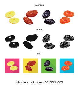 Vector design of food and raw symbol. Collection of food and nature stock vector illustration.