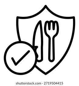 Estilo de ícone seguro alimentar do projeto do vetor