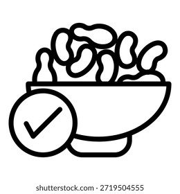 Estilo de ícone seguro alimentar do projeto do vetor
