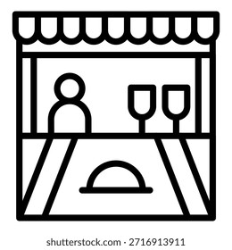Estilo de icono de soporte de comida de diseño de Vector