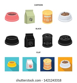 Vector design of food  and tin icon. Set of food  and bottle stock vector illustration.