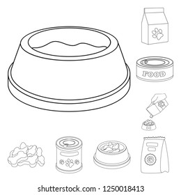 Vector design of food  and tin logo. Collection of food  and bottle stock vector illustration.